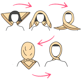 Как завязать платок на голову